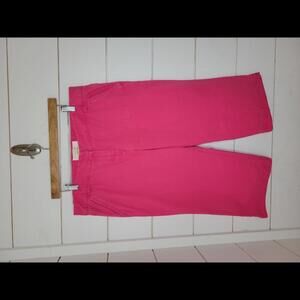 J Crew size 14 pink classic twill chino pants. Favorite fit. Capri.